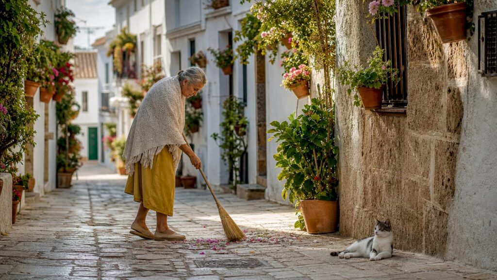 Morning street scene in Estepona old town